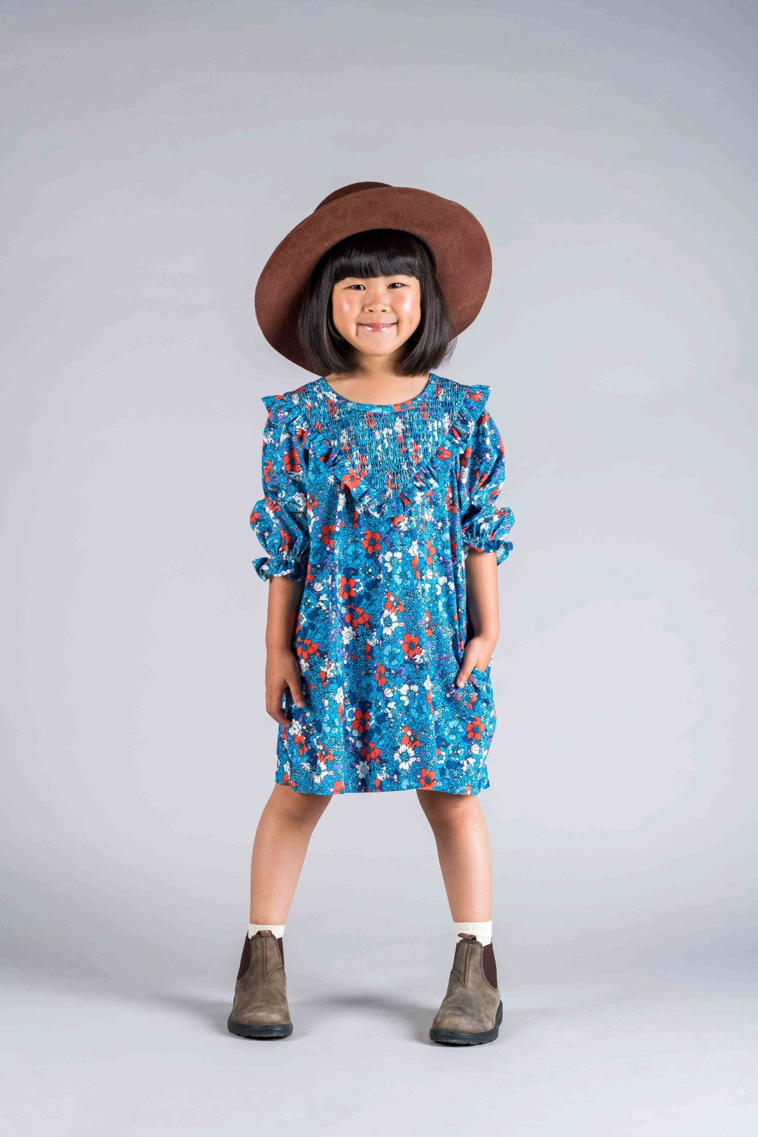 Rock Your Baby Blue Ditsy Floral Dress