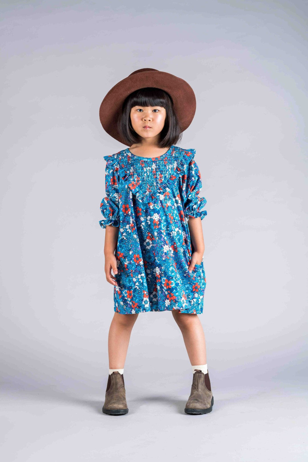 Rock Your Baby Blue Ditsy Floral Dress