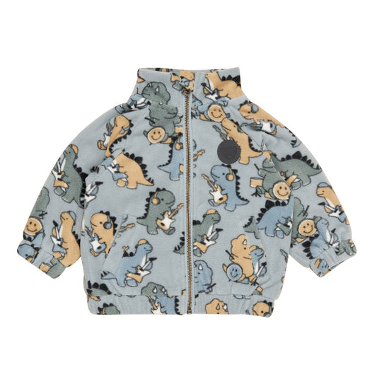 Huxbaby Dino Band Fleece Jacket - Slate