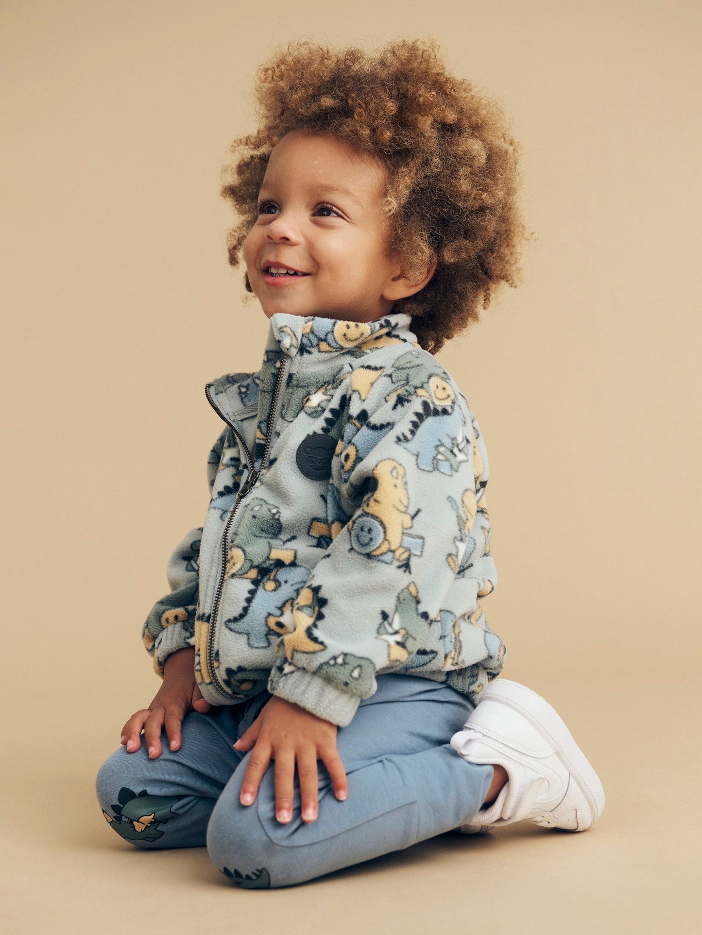 Huxbaby Dino Band Fleece Jacket - Slate