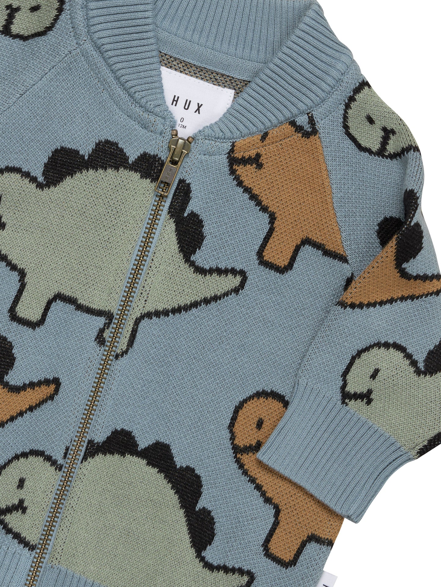 Huxbaby Dino Knit Jacket - Teal