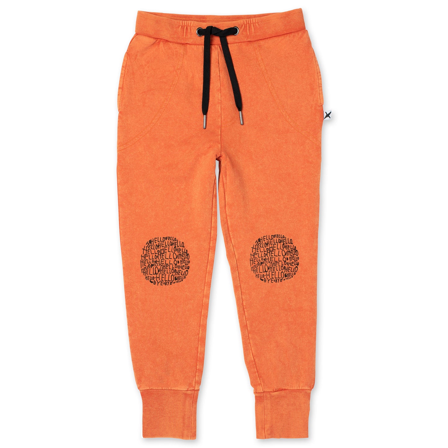 Minti Hello Circle Furry Trackies - Orange Wash