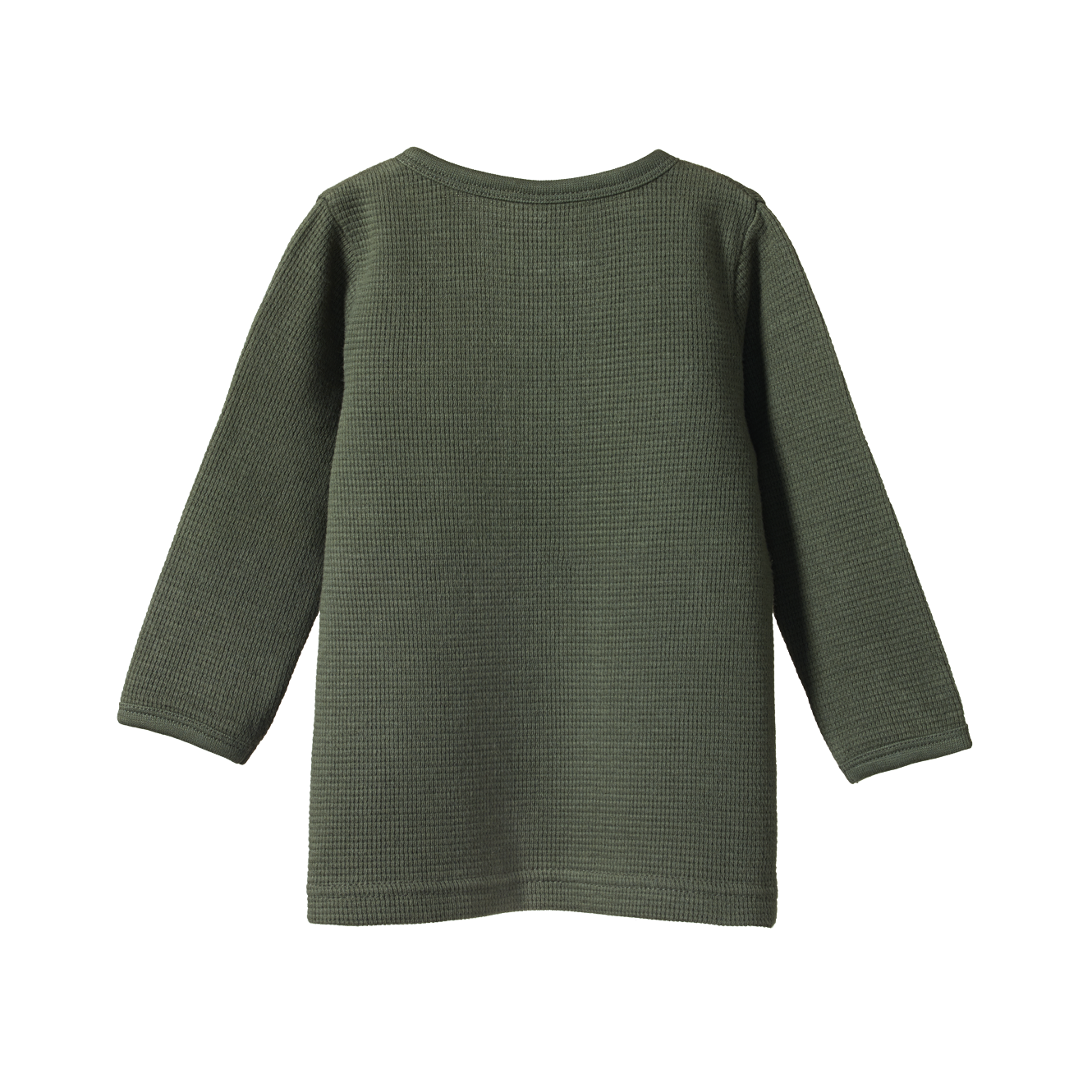 Nature Baby Henley Waffle Tee - Thyme