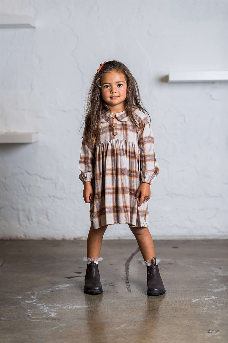 Rock Your Baby Mustard Plaid Dress