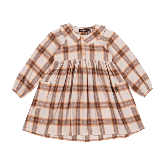 Rock Your Baby Mustard Plaid Dress