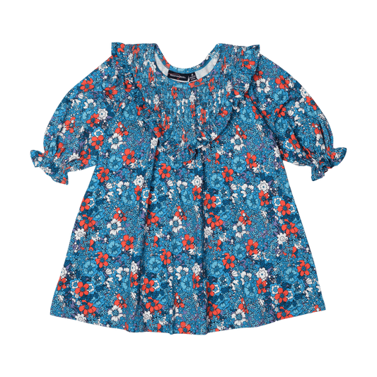 Rock Your Baby Blue Ditsy Floral Dress