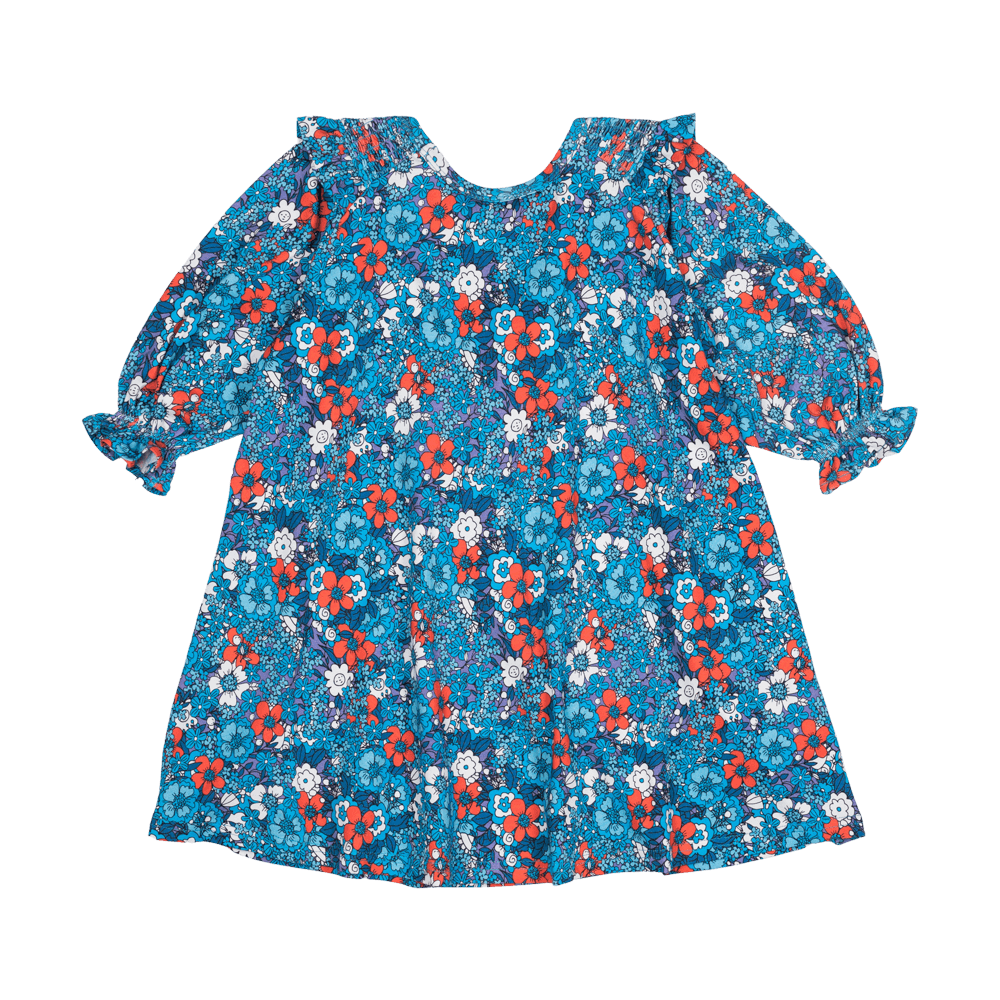 Rock Your Baby Blue Ditsy Floral Dress