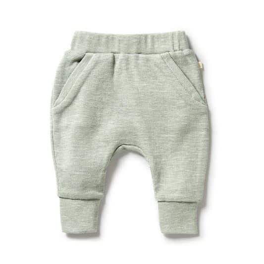 Wilson and Frenchy Organic Waffle Slouch Pant - Sage