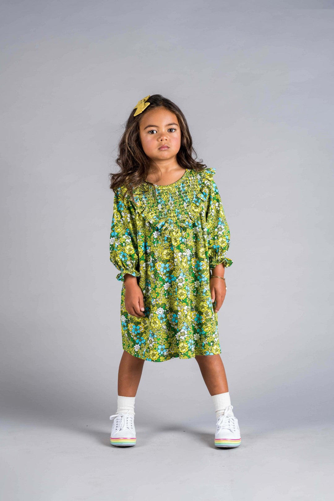 Rock Your Baby Yellow Ditsy Floral Dress